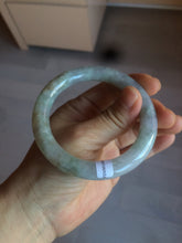 Load image into Gallery viewer, 54.7mm certified 100% natural type A light green/purple/yellow (FU LU SHOU) chubby round cut jadeite jade bangle BG70-2939