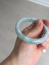 Load image into Gallery viewer, 53.5mm certified 100% natural type A light green white blue jadeite jade bangle BQ22-3791