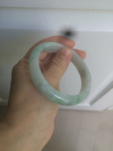 Load image into Gallery viewer, 57.5mm certified 100% natural type A light green/white jadeite jade bangle Q122-0037