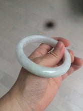 Load image into Gallery viewer, 58.2mm certified type A 100% Natural light green/white/purple jadeite jade bangle AE63-6538