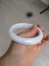 Load image into Gallery viewer, 59mm Certified 100% natural type A sunny green white/light purple jadeite jade bangle BF16-5408