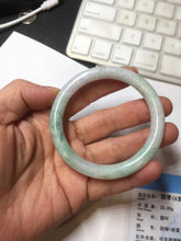 Load image into Gallery viewer, 52.4mm certified Type A 100% Natural green/yellow/purple(FU LU SHOU) round cut Jadeite Jade bangle PE90-5479