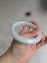Load image into Gallery viewer, 58.2mm certified type A 100% Natural light green/white/purple jadeite jade bangle AE63-6538