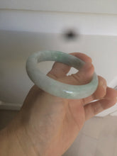 Load image into Gallery viewer, 57.5mm certified 100% natural type A light green/white jadeite jade bangle Q122-0037
