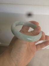 Load image into Gallery viewer, 57.5mm certified 100% natural type A light green/white jadeite jade bangle Q122-0037