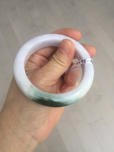 Load image into Gallery viewer, 54mm Certified 100% natural Type A olive green/white/purple jadeite jade bangle AX96-5190