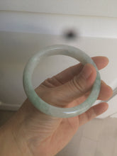 Load image into Gallery viewer, 57.5mm certified 100% natural type A light green/white jadeite jade bangle Q122-0037