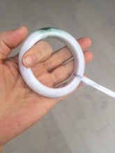 Load image into Gallery viewer, 54mm Certified 100% natural Type A olive green/white/purple/brown(FU LU SHOU) chubby jadeite jade bangle AX96-(5190)