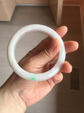 Load image into Gallery viewer, 61.5mm Type A 100% Natural sunny green/light white/purple Jadeite Jade bangle BH124-8036
