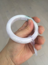 Load image into Gallery viewer, 54mm Certified 100% natural Type A olive green/white/purple jadeite jade bangle AX96-5190