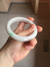 Load image into Gallery viewer, 61.5mm Type A 100% Natural sunny green/light white/purple Jadeite Jade bangle BH124-8036