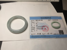 Load image into Gallery viewer, 51.4mm Certified Type A 100% Natural icy watery light green jadeite Jade bangle BK123-3400