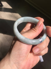 Load image into Gallery viewer, 53.5mm certified 100% natural type A light green white blue jadeite jade bangle BQ22-3791
