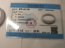 Load image into Gallery viewer, 49.6mm Certified Type A 100% Natural light purple white Jadeite Jade bangle BS119-1524