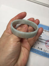 Load image into Gallery viewer, 51mm Certified Type A 100% Natural light purple/white square Jadeite Jade bangle BN98-2703
