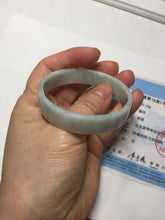 Load image into Gallery viewer, 51mm Certified Type A 100% Natural light purple/white square Jadeite Jade bangle BN98-2703