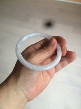 Load image into Gallery viewer, 56.7mm certified 100% natural type A light purple/white slim round cut jadeite jade bangle AE61-0916