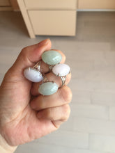 Load image into Gallery viewer, 100% natural type A icy watery green dark green four-prong jadeite jade ring group AA91
