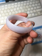 Load image into Gallery viewer, 49.6mm Certified Type A 100% Natural light purple white Jadeite Jade bangle BS119-1524