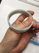 Load image into Gallery viewer, 51mm Certified Type A 100% Natural light purple/white square Jadeite Jade bangle BN98-2703