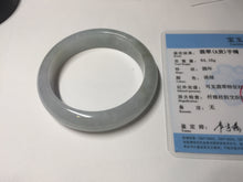 Load image into Gallery viewer, 56mm Certified Type A 100% Natural icy watery light green purple jadeite Jade bangle BK124-3398