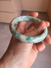 Load image into Gallery viewer, 58.8mm Certified Type A 100% Natural sunny green/white/beige Jadeite bangle PH41-0494