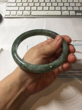 Load image into Gallery viewer, 75.8mm certified Type A 100% Naturaloily dark green gray(油青) purple plus size Jadeite Jade bangle AZ179-1028