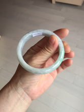 Load image into Gallery viewer, 55.2mm Certified Type A 100% Natural sunny green/light purple Jadeite Jade bangle BM27-0795