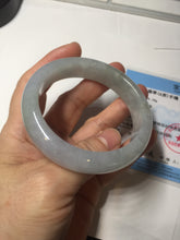 Load image into Gallery viewer, 56mm Certified Type A 100% Natural icy watery light green purple jadeite Jade bangle BK124-3398