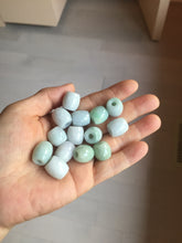 Load image into Gallery viewer, 13.3/12.5mm Type A 100% Natural green/purple Jadeite Jade LuluTong (Every road is smooth) pendant group PB223