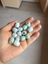 Load image into Gallery viewer, 13.3/12.5mm Type A 100% Natural green/purple Jadeite Jade LuluTong (Every road is smooth) pendant group PB223