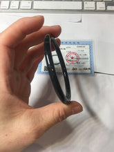 Load image into Gallery viewer, 卖了 58.5mm Type A 100% Natural icy black(冰乌鸡) gray Guatemala Slim Round Cut Jadeite Bangle PJ151-1381