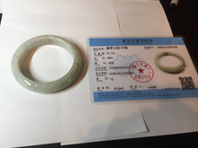 Load image into Gallery viewer, 55.4mm certified Type A 100% Natural green/yellow/purple/red Jadeite Jade bangle BM91-9786
