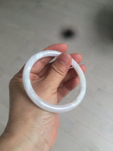Load image into Gallery viewer, 56.7mm certified 100% natural type A light purple/white slim round cut jadeite jade bangle AE61-0916