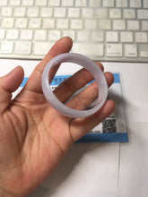 Load image into Gallery viewer, 49.6mm Certified Type A 100% Natural light purple white Jadeite Jade bangle BS119-1524