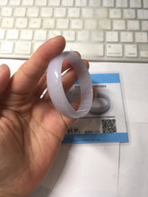 Load image into Gallery viewer, 49.6mm Certified Type A 100% Natural light purple white Jadeite Jade bangle BS119-1524