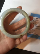 Load image into Gallery viewer, 55.4mm certified Type A 100% Natural green/yellow/purple/red Jadeite Jade bangle BM91-9786