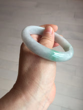 Load image into Gallery viewer, 57.5 mm Certified Type A 100% Natural sunny green/light purple Jadeite Jade bangle BM26-0790