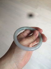 Load image into Gallery viewer, 53.6mm Certified 100% natural Type A light green/gray round cut jadeite jade bangle AX72-6947