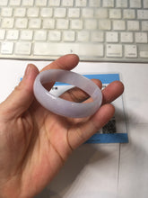 Load image into Gallery viewer, 49.6mm Certified Type A 100% Natural light purple white Jadeite Jade bangle BS119-1524