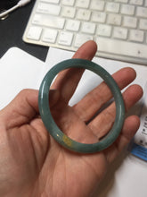 Load image into Gallery viewer, 59.2mm Certified Type A 100% Natural green/blue/black/gray/black Guatemala slim Jadeite bangle PF11-5873