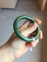 Load image into Gallery viewer, 56.2mm certified 100% Natural dark green/black nephrite (碧玉) bangle Ht168-10-3918