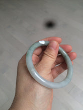 Load image into Gallery viewer, 53.6mm Certified 100% natural Type A light green/gray round cut jadeite jade bangle AX72-6947