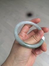 Load image into Gallery viewer, 53.6mm Certified 100% natural Type A light green/gray round cut jadeite jade bangle AX72-6947