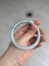 Load image into Gallery viewer, 53.6mm Certified 100% natural Type A light green/gray round cut jadeite jade bangle AX72-6947