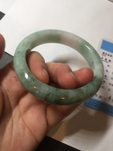 Load image into Gallery viewer, 57mm certified 100% natural type A sunny green/purple/brown jadeite jade bangle BN99-7710