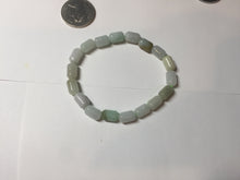 Load image into Gallery viewer, 9.9-10.5mm size 52-54mm 100% natural type A light green jadeite jade beads bracelet PC54