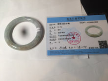 Load image into Gallery viewer, 54.7mm certified 100% natural type A light green/purple/yellow (FU LU SHOU) chubby round cut jadeite jade bangle BG70-2939
