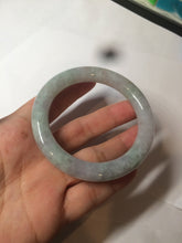 Load image into Gallery viewer, 54.7mm certified 100% natural type A light green/purple/yellow (FU LU SHOU) chubby round cut jadeite jade bangle BG70-2939