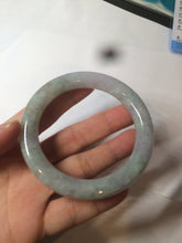 Load image into Gallery viewer, 54.7mm certified 100% natural type A light green/purple/yellow (FU LU SHOU) chubby round cut jadeite jade bangle BG70-2939